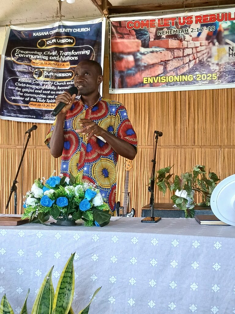 Fred Mwesiga leading the service.
#leaders #pray #hope